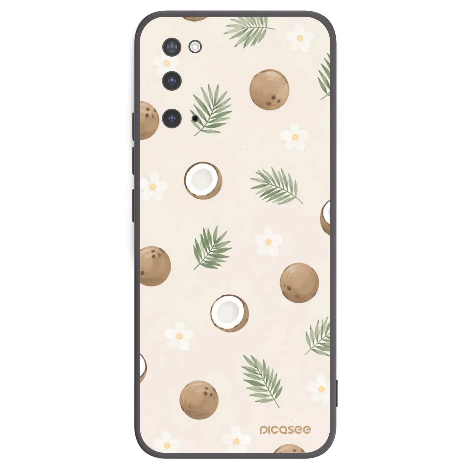 Picasee crna silikonska maskica za Samsung Galaxy S20 G980F - Coconut Breeze