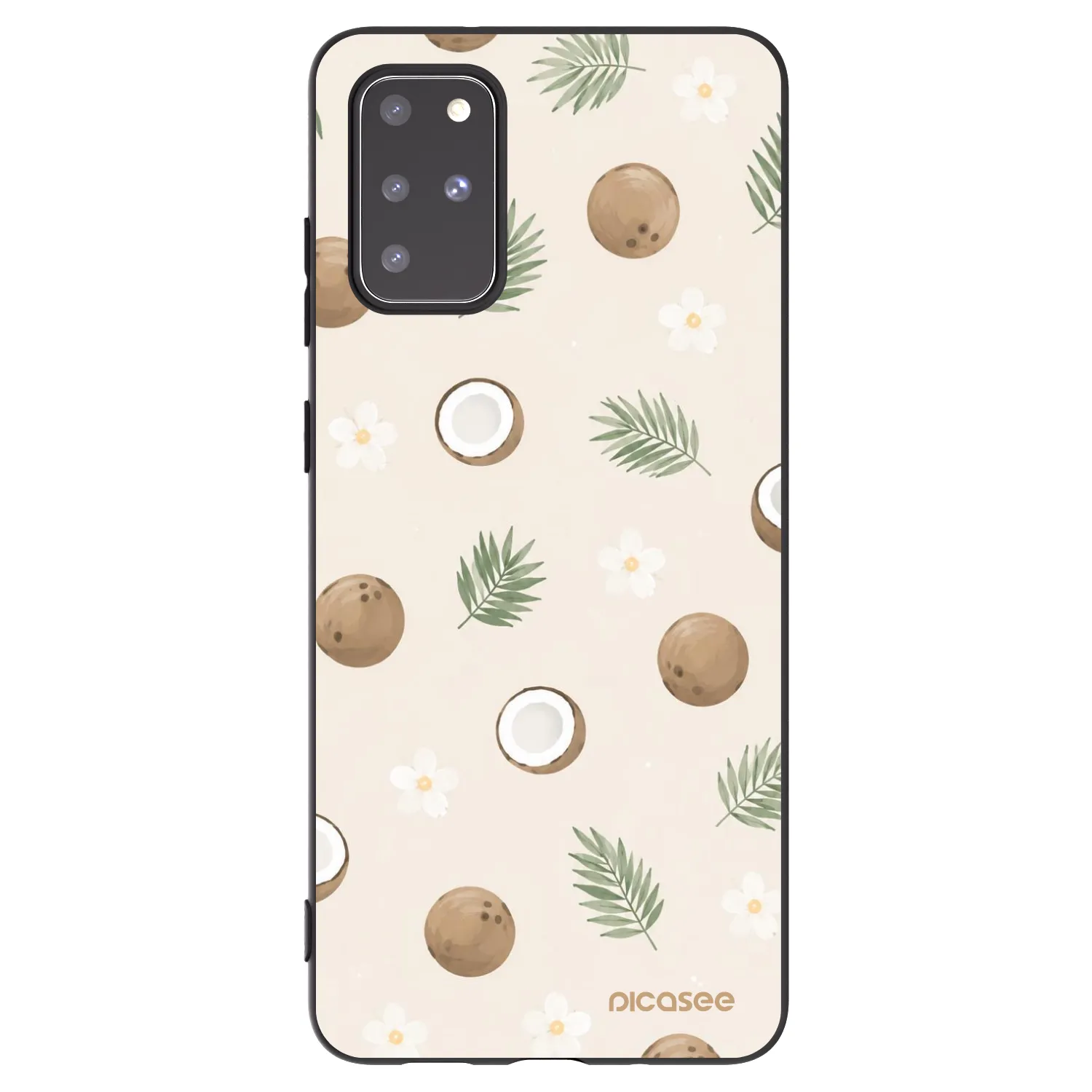 Picasee crna silikonska maskica za Samsung Galaxy S20+ G985F - Coconut Breeze