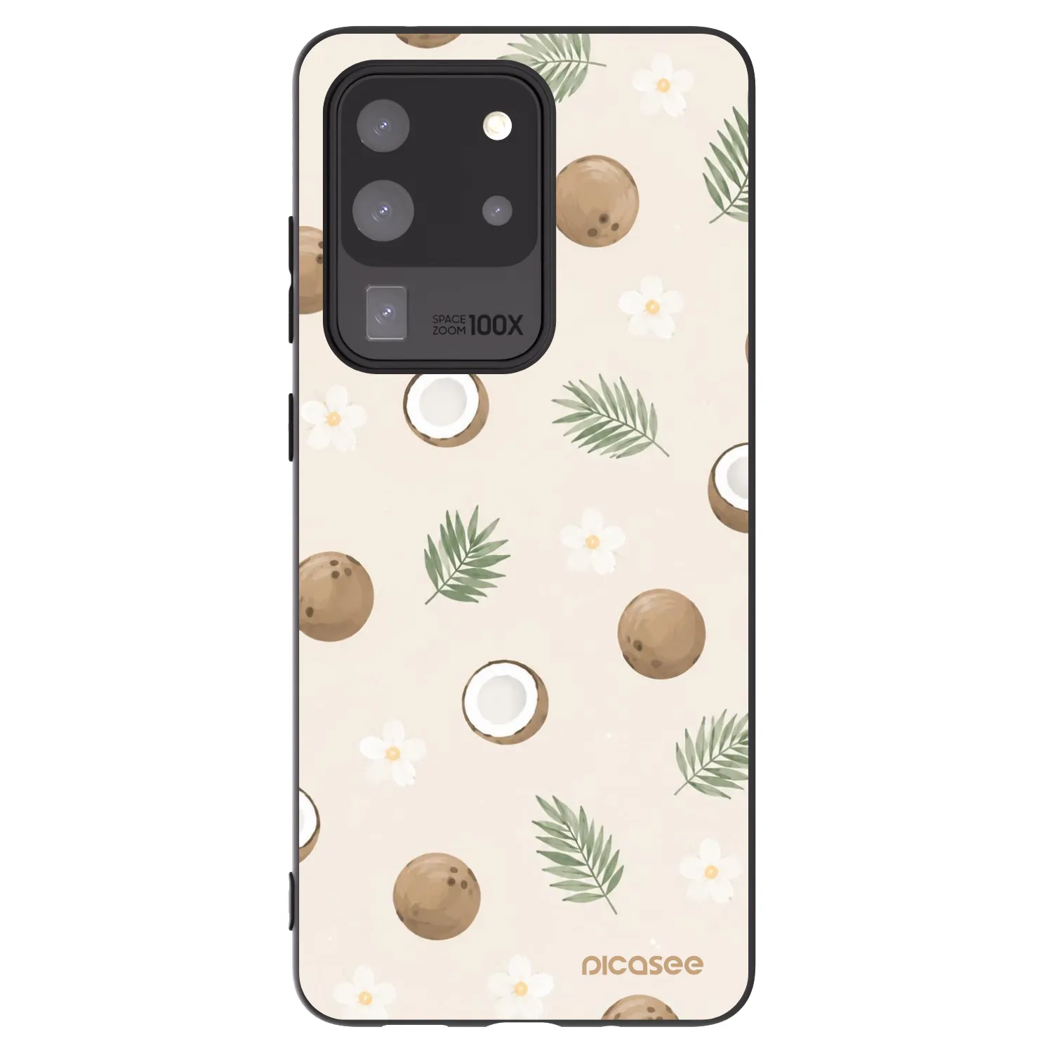 Picasee crna silikonska maskica za Samsung Galaxy S20 Ultra 5G G988F - Coconut Breeze