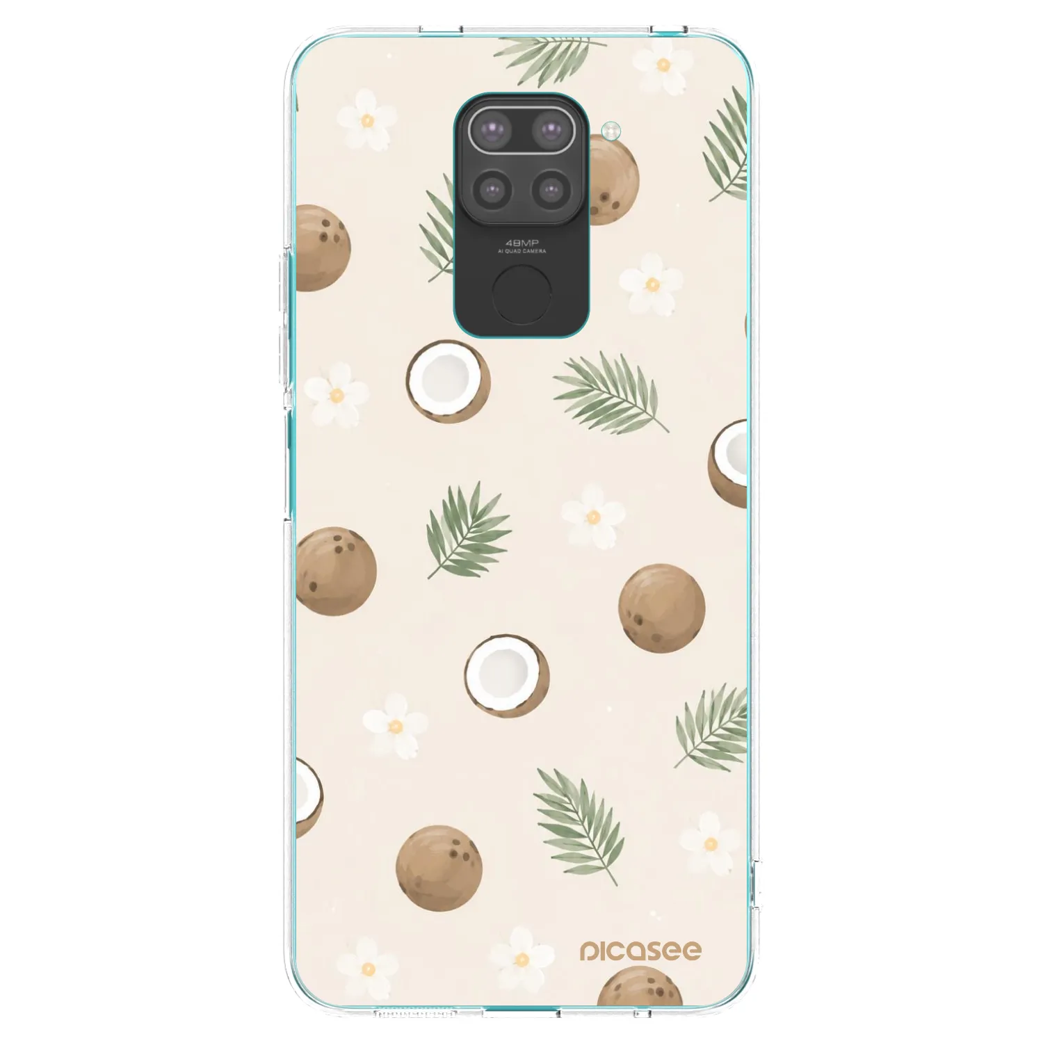 Picasee crna silikonska maskica za Xiaomi Redmi Note 9 - Coconut Breeze