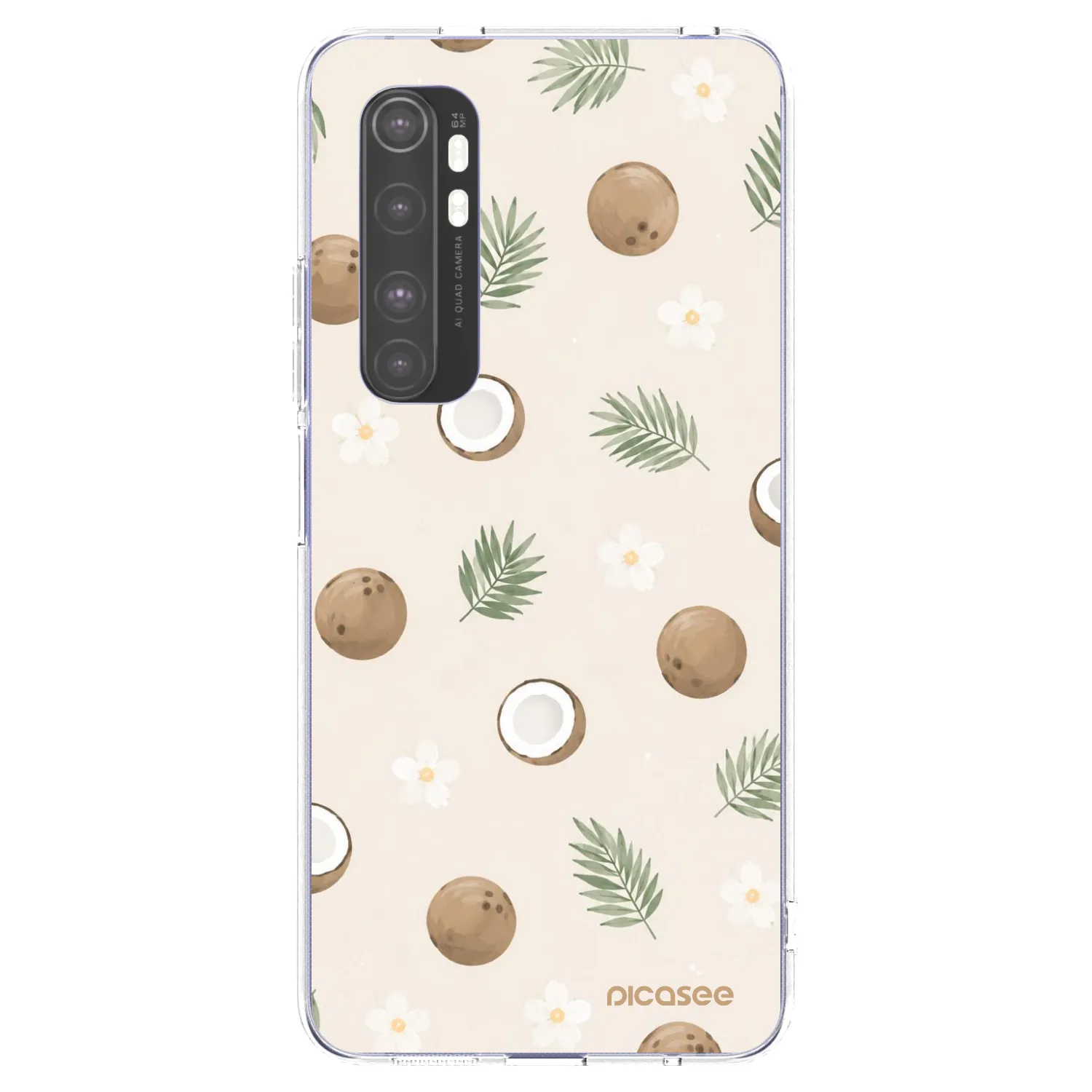 Picasee silikonska prozirna maskica za Xiaomi Mi Note 10 Lite - Coconut Breeze