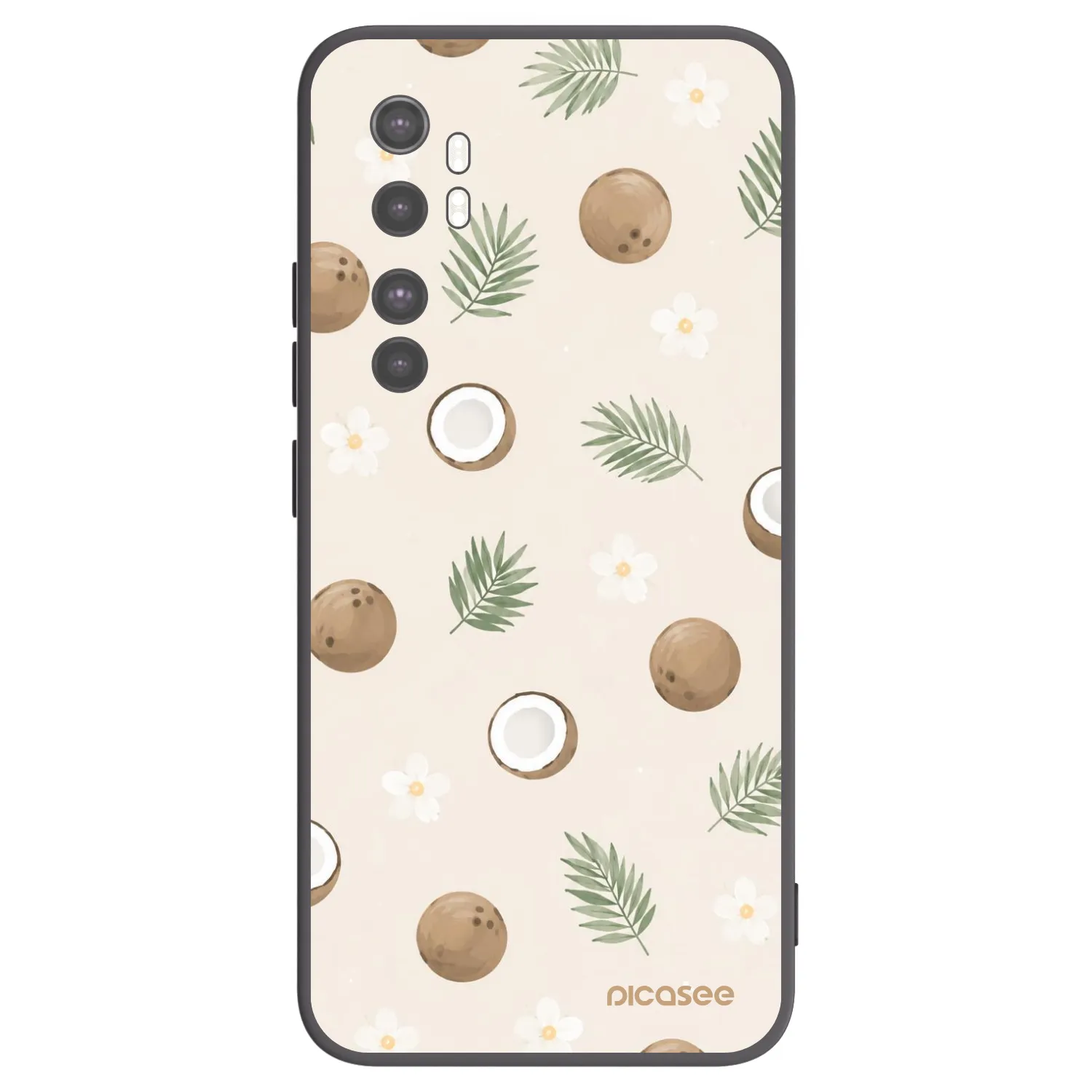 Picasee crna silikonska maskica za Xiaomi Mi Note 10 Lite - Coconut Breeze