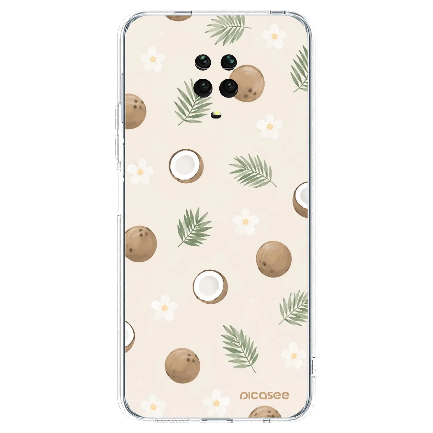 Picasee silikonska prozirna maskica za Xiaomi Redmi Note 9S - Coconut Breeze