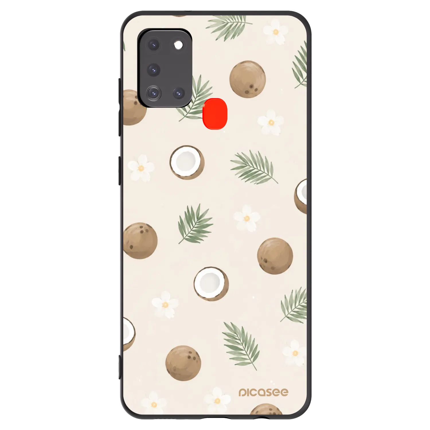 Picasee crna silikonska maskica za Samsung Galaxy A21s - Coconut Breeze