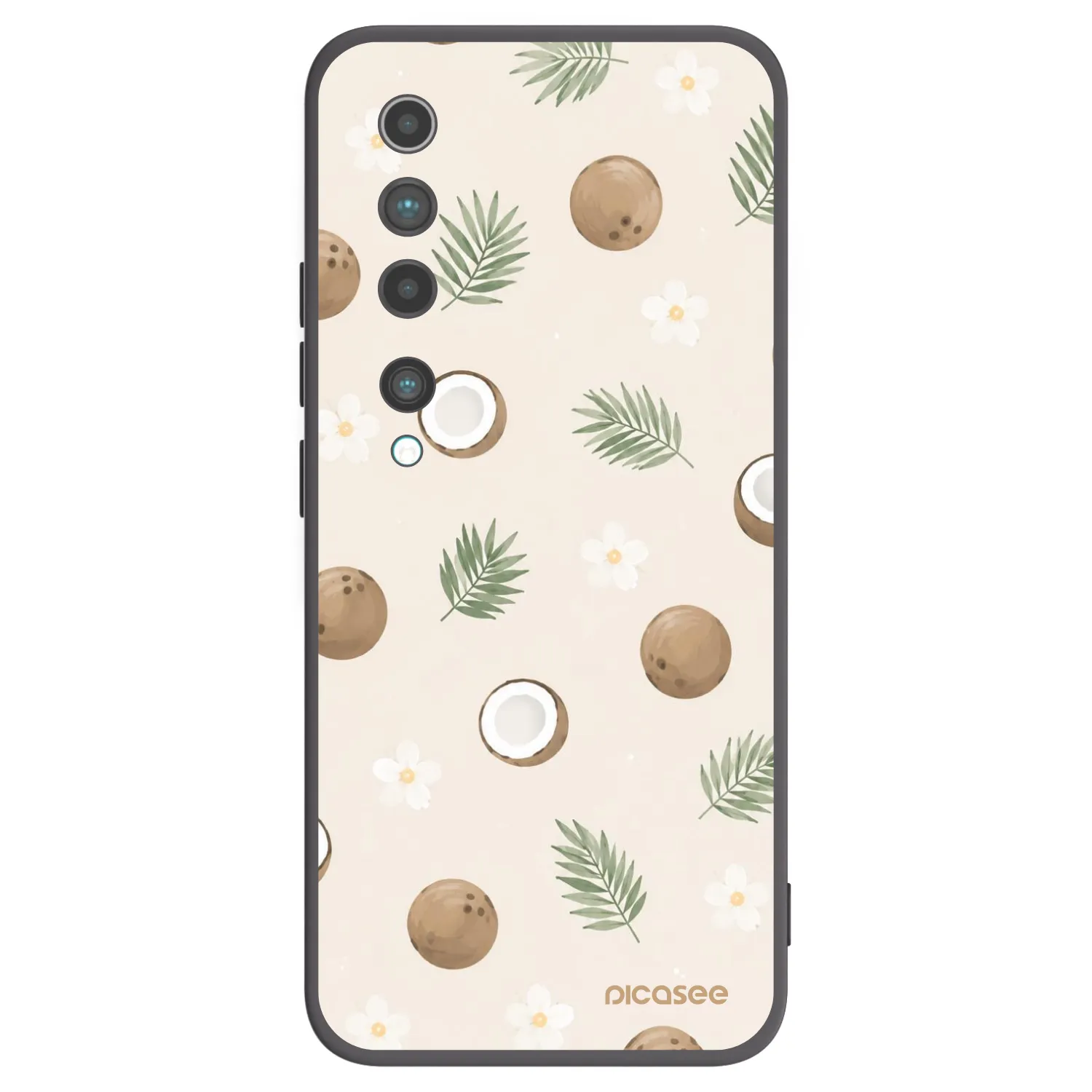 Picasee crna silikonska maskica za Xiaomi Mi 10 - Coconut Breeze