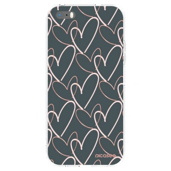 Picasee silikonska prozirna maskica za Apple iPhone 5/5S/SE - Lots of love
