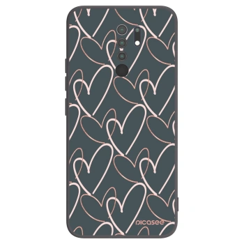 Picasee crna silikonska maskica za Xiaomi Redmi 9 - Lots of love