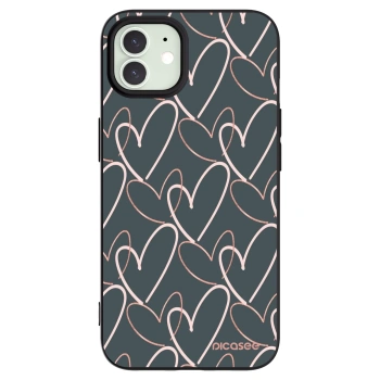 Picasee crna silikonska maskica za Apple iPhone 12 - Lots of love