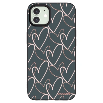 Picasee crna silikonska maskica za Apple iPhone 12 Pro - Lots of love