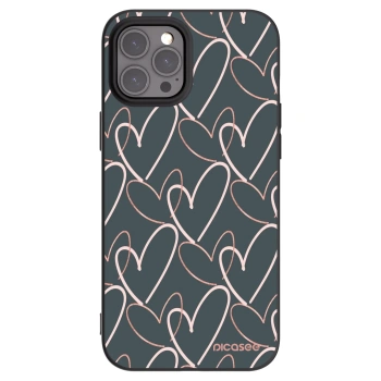 Picasee crna silikonska maskica za Apple iPhone 12 Pro Max - Lots of love