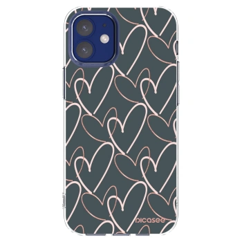 Picasee silikonska prozirna maskica za Apple iPhone 12 mini - Lots of love