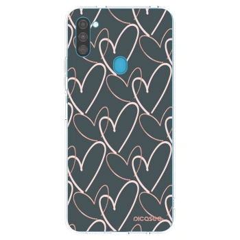 Picasee silikonska prozirna maskica za Samsung Galaxy M11 - Lots of love