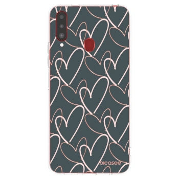 Picasee silikonska prozirna maskica za Samsung Galaxy A20s - Lots of love