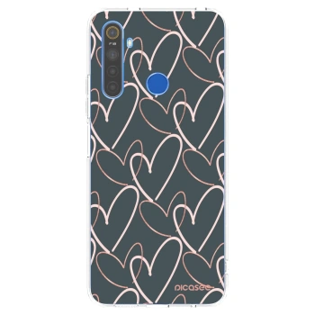 Picasee silikonska prozirna maskica za Realme 5 - Lots of love