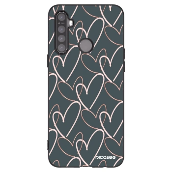 Picasee crna silikonska maskica za Realme 5 - Lots of love