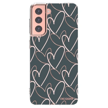 Picasee silikonska prozirna maskica za Samsung Galaxy S21 5G G991B - Lots of love