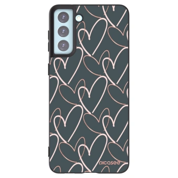 Picasee crna silikonska maskica za Samsung Galaxy S21+ 5G G996F - Lots of love