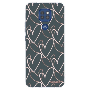 Picasee silikonska prozirna maskica za Motorola Moto G9 Play - Lots of love