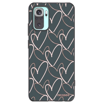 Picasee crna silikonska maskica za Xiaomi Redmi Note 10 Pro - Lots of love