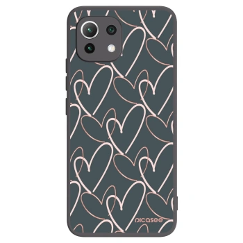 Picasee crna silikonska maskica za Xiaomi Mi 11 Lite - Lots of love