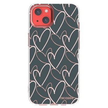 Picasee silikonska prozirna maskica za Apple iPhone 13 - Lots of love