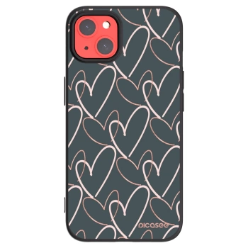 Picasee crna silikonska maskica za Apple iPhone 13 - Lots of love