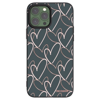 Picasee crna silikonska maskica za Apple iPhone 13 Pro Max - Lots of love