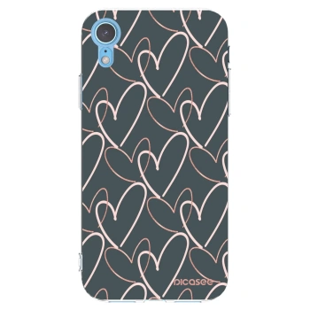 Picasee silikonska prozirna maskica za Apple iPhone XR - Lots of love