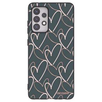 Picasee crna silikonska maskica za Samsung Galaxy A52s 5G A528B - Lots of love