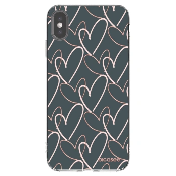 Picasee silikonska prozirna maskica za Apple iPhone XS Max - Lots of love