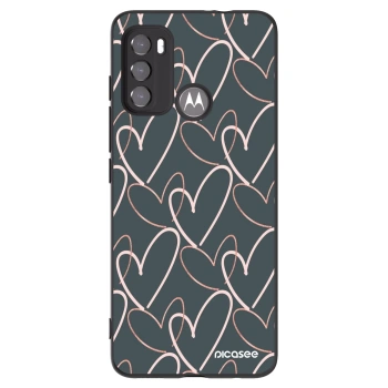 Picasee crna silikonska maskica za Motorola Moto G60 - Lots of love