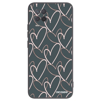 Picasee crna silikonska maskica za Realme 8 5G - Lots of love