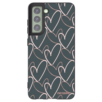 Picasee crna silikonska maskica za Samsung Galaxy S21 FE 5G - Lots of love