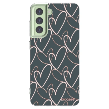 Picasee silikonska prozirna maskica za Samsung Galaxy S21 FE 5G - Lots of love