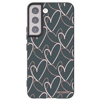 Picasee crna silikonska maskica za Samsung Galaxy S22 5G - Lots of love
