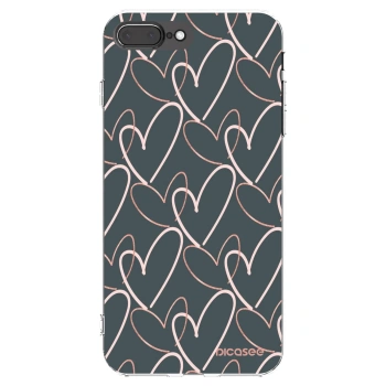 Picasee silikonska prozirna maskica za Apple iPhone 7 Plus - Lots of love