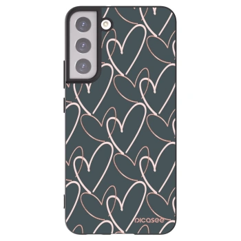 Picasee crna silikonska maskica za Samsung Galaxy S22+ 5G - Lots of love