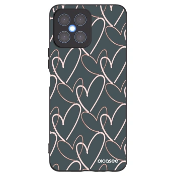 Picasee crna silikonska maskica za Honor X8 4G - Lots of love