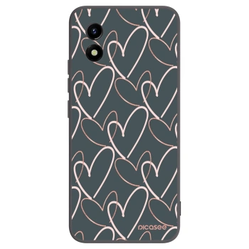 Picasee crna silikonska maskica za Vivo Y01 - Lots of love