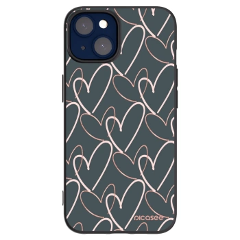 Picasee crna silikonska maskica za Apple iPhone 14 - Lots of love