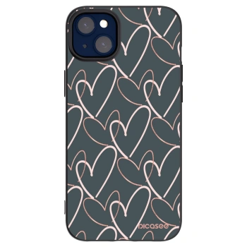 Picasee crna silikonska maskica za Apple iPhone 14 Plus - Lots of love