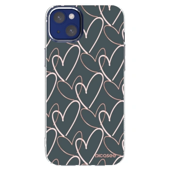 Picasee silikonska prozirna maskica za Apple iPhone 14 Plus - Lots of love