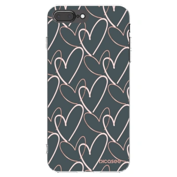 Picasee silikonska prozirna maskica za Apple iPhone 8 Plus - Lots of love