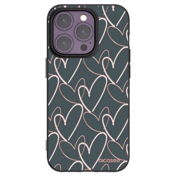 Picasee crna silikonska maskica za Apple iPhone 14 Pro - Lots of love