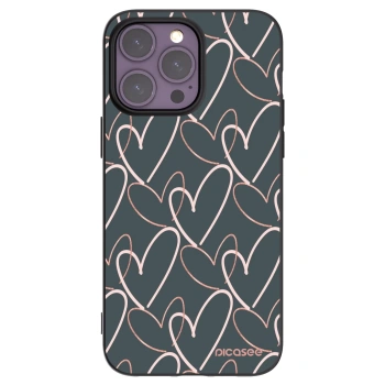 Picasee crna silikonska maskica za Apple iPhone 14 Pro Max - Lots of love