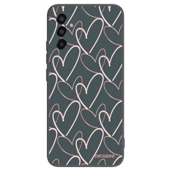 Picasee crna silikonska maskica za Samsung Galaxy M13 M135F - Lots of love