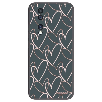 Picasee crna silikonska maskica za Honor 70 - Lots of love