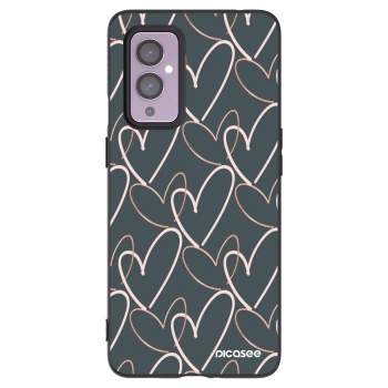 Picasee crna silikonska maskica za OnePlus 9 - Lots of love
