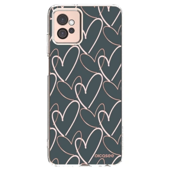 Picasee silikonska prozirna maskica za Motorola Moto G32 - Lots of love