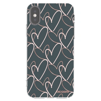 Picasee silikonska prozirna maskica za Apple iPhone X/XS - Lots of love